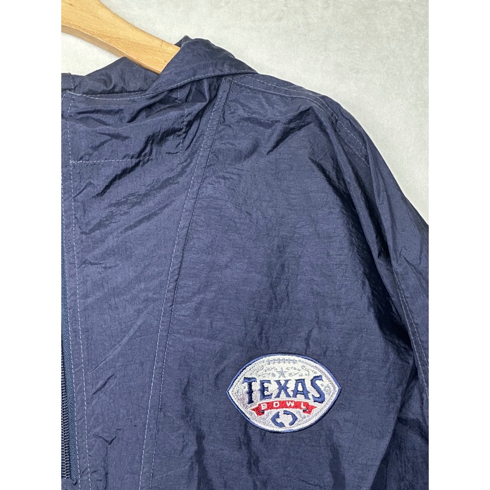Jerzees Texas Bowl Anorak Jacket Navy Blue Mens XL‎ Lightweight Hooded Pullover